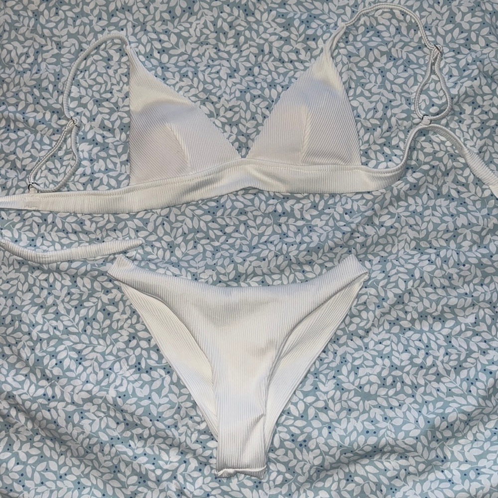 White ribbed swimsuit